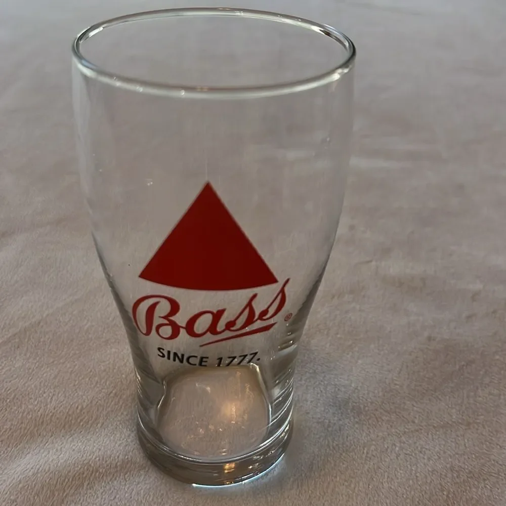 Bass Ale Beer Glass 5 3/4 Inches Tall 3 Inches Round 16 Oz Or Pint Since 1777